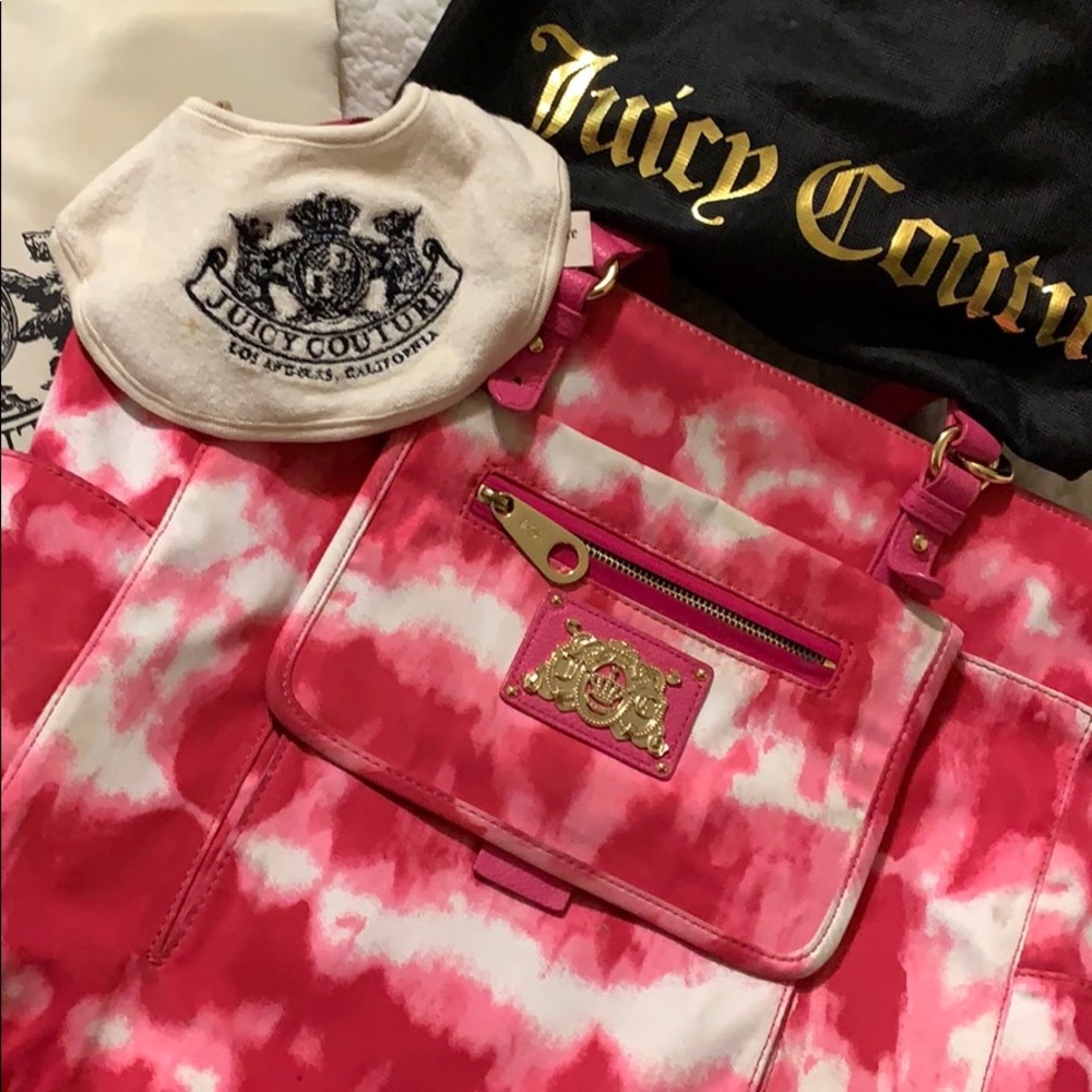 Juicy Couture pink diaper bag